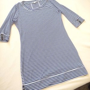 NWOT😃Simply Noelle Striped Dress w/Button Detail (L/XL)